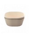 MUSHIE BOWL SQUARE 2 STUKS IVORY