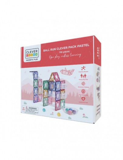 CLEVERCLIXX BALL RUN CLEVER PACK PASTEL 110 PIECES