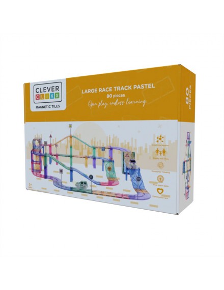 CLEVERCLIXX LARGE RACE TRACK PASTEL 80 PIECES