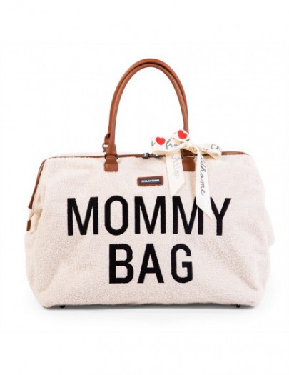 CHILDHOME MOMMY BAG GROOT TEDDY ECRU