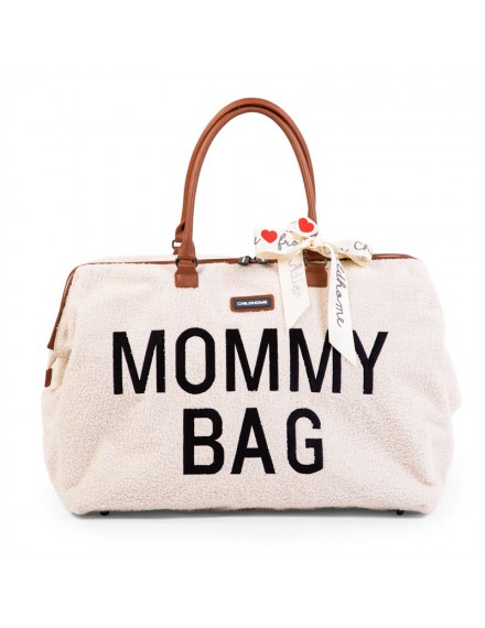 CHILDHOME MOMMY BAG GROOT TEDDY ECRU