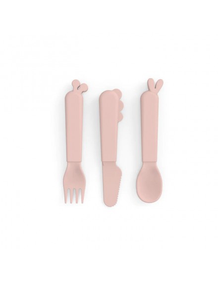 DONE BY DEER KIDDISH CUTLERY SET DEER FRIENDS - POWDER