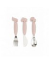 DONE BY DEER EASY GRIP CUTLERY SET DEER FRIENDS POWDER