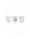 DONE BY DEER YUMMY MINI GLAS 3PACK SEA FRIENDS BLAUW