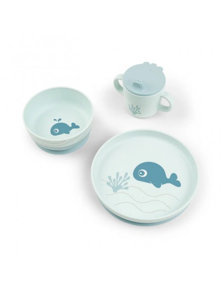 DONE BY DEER FOODIE DINNER SET BLAUW