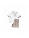 TEDDIES&STORIES SHORT SET PYJAMA WHITE-BEIGE