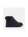 TIMBERLAND POCKEY PINE FLUFFY-COLLAR ZIP BOOT VOOR PEUTERS IN DONKERBLAUW NUBUCK