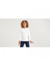 LEVI'S T-SHIRT MET LANGE MOUWEN WIT