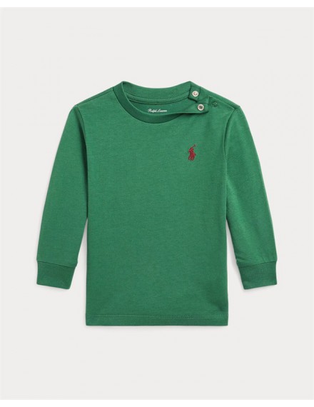 RALPH LAUREN T-SHIRT MET LANGE MOUWEN GROEN