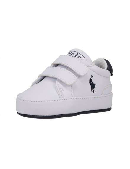 RALPH LAUREN SNEAKERS L-WHITE SMOOTH/NAVY