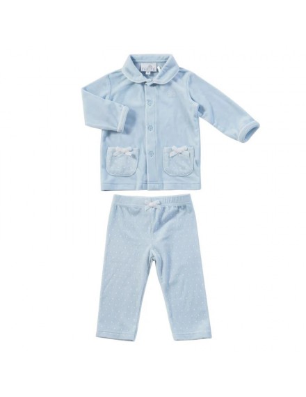 NATINI PYJAMA 2PC SPOTS LIGHT-BLUE