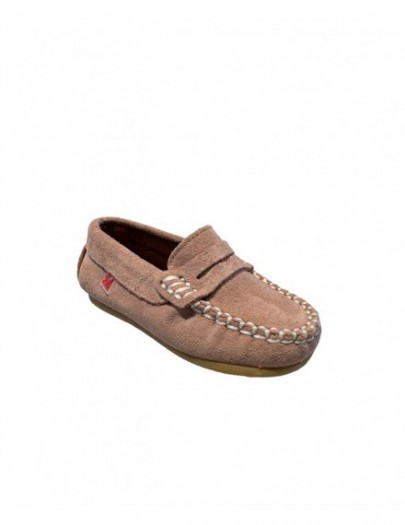 ELI MOCCASIN VELOURS ROZE