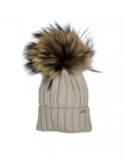 IL TRENINO MUTS WOL BEIGE MET 1 POMPON