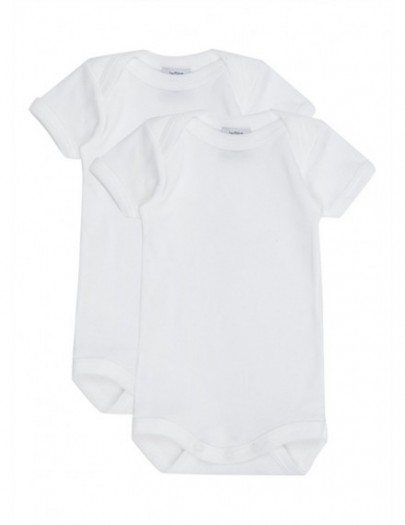 BODY KORTE MOUW 18M WIT 2ST PETIT BATEAU