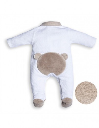 FIRST KRUIPPAKJE FUR TEDDY BEAR BACKSIDE WHITE-BEIGE