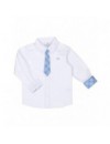 NATINI SHIRT PIERROT TIE SQUARE WHITE