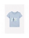 TARTINE ET CHOCOLAT T-SHIRT BLAUW GEWASSEN MET SURFPLANKEN