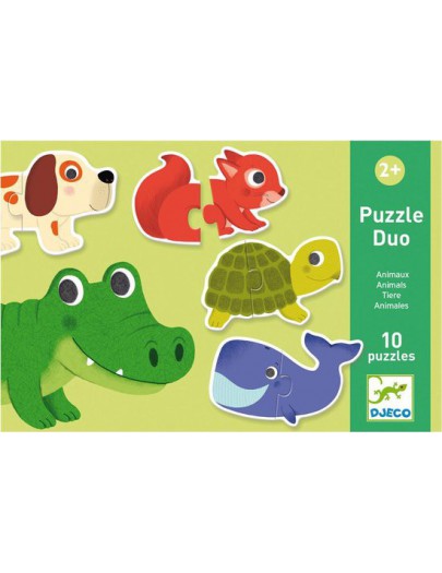 DJECO PUZZEL DUO DIEREN-10 PUZZELS