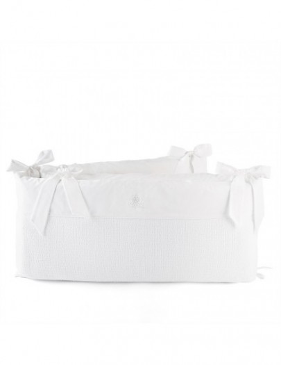 THEOPHILE & PATACHOU COTTON WHITE BEDBESCHERMER 70 CM - GEWAFELD