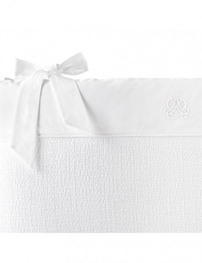 THEOPHILE & PATACHOU COTTON WHITE BEDBESCHERMER 70 CM - GEWAFELD