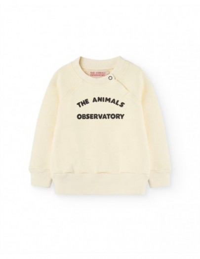 THE ANIMALS OBSERVATORY SWEATER JACKAL BABY WHITE