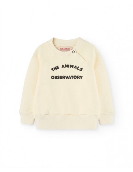 THE ANIMALS OBSERVATORY SWEATER JACKAL BABY WHITE