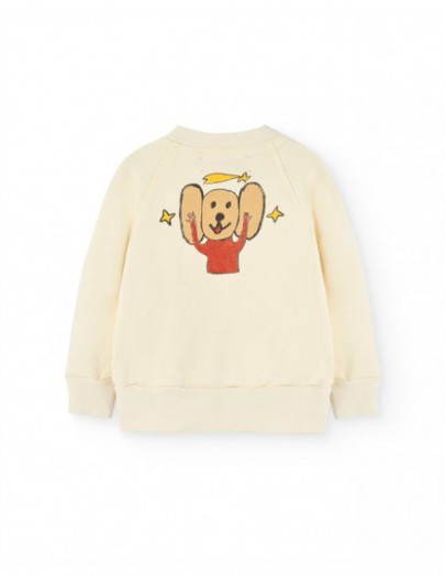 THE ANIMALS OBSERVATORY SWEATER JACKAL BABY WHITE