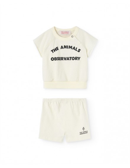 THE ANIMALS OBSERVATORY T-SHIRT SQUAB SET WHITE