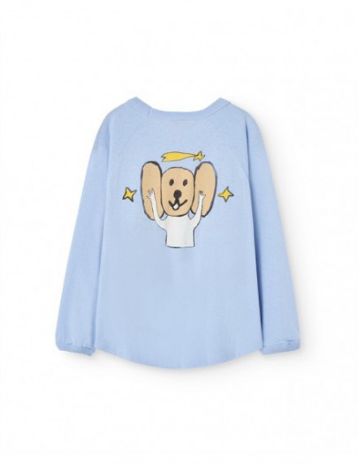 THE ANIMALS OBSERVATORY T-SHIRT LONG SLEEVE SOFT BLUE