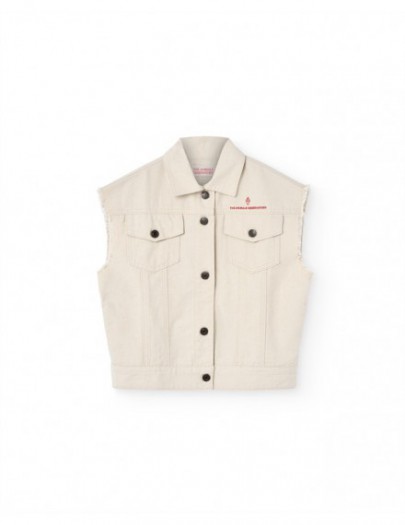 THE ANIMALS OBSERVATORY VEST KID HOG RAW WHITE