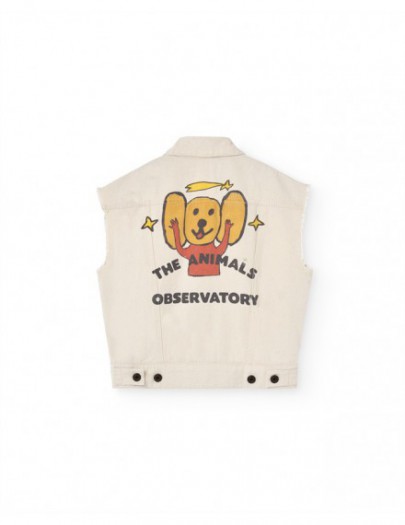 THE ANIMALS OBSERVATORY VEST KID HOG RAW WHITE