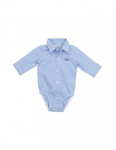 NATINI SHIRT BODY PIERROT STRIPES LIGHT BLUE