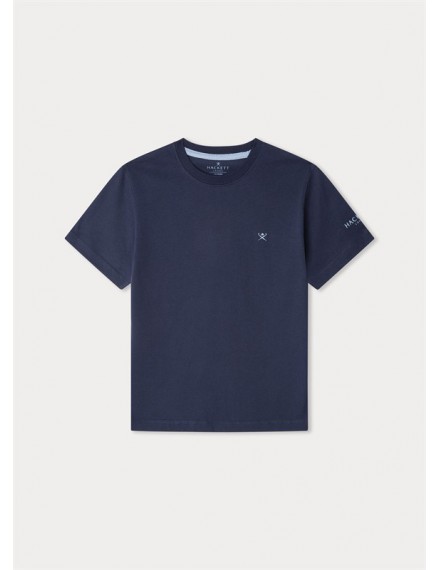 HACKETT T-SHIRT SMALL LOGO INC BLUE