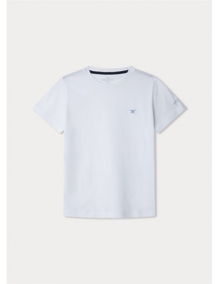 HACKETT T-SHIRT SMALL LOGO OPTIC WHITE