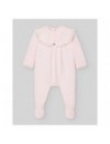 PAZ RODRIGUEZ NEWBORN ROMPER PINK/CREAM