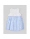 PAZ RODRIGUEZ DRESS WHITE WITH BLUE STRIPES