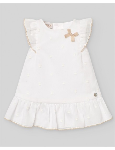 PAZ RODRIGUEZ DRESS LINO WHITE