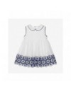 PATACHOU DRESS WHITE BRODERIE MARINE