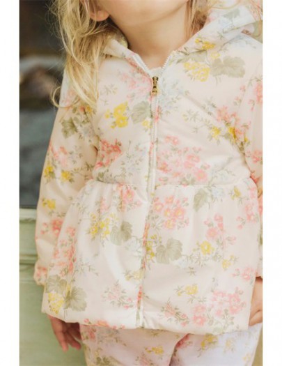 TARTINE ET CHOCOLAT JACKET FLOWER PRINT ECRU