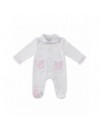 NATINI BABYGROW STRIPES WHITE-PINK