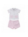 NATINI PYJAMA STRIPES WHITE-PINK