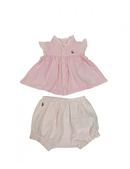 RALPH LAUREN DRESS PINK STRIPES