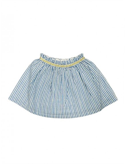 LOUISE MISHA SKIRT BLUE PARASOL STRIPES