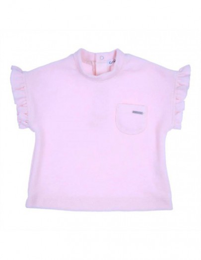 GYMP T-SHIRT IDO RUFFLES ROSE