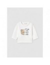 MAYORAL T-SHIRT WHITE MAKING FRIENDS BEAR