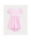 RALPH LAUREN DRESS PINK/ WHITE STRIPES