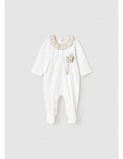 MAYORAL ROMPER WHITE/BEIGE