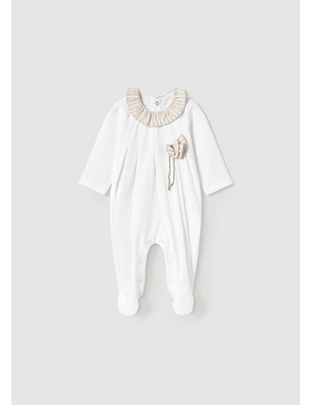 MAYORAL ROMPER WHITE/BEIGE