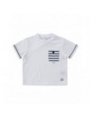 NATINI T-SHIRT POCKET STRIPES WHITE/NAVY