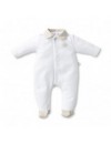 FIRST ONE ROMPERSUIT OSLO TEDDY BEAR BACKSIDE WHITE/BEIGE